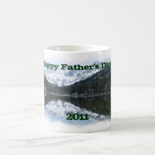Mug Montagne et lac de fête des pères