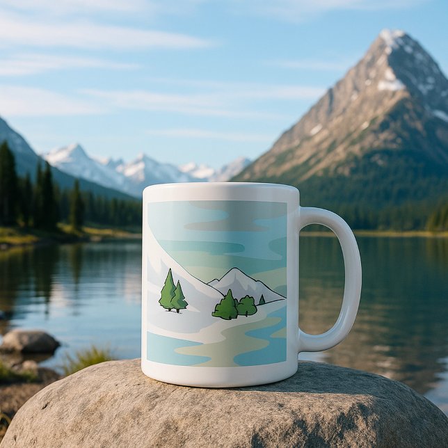 Mug Montagnes d'hiver Paysage neigeux (Créateur téléchargé)