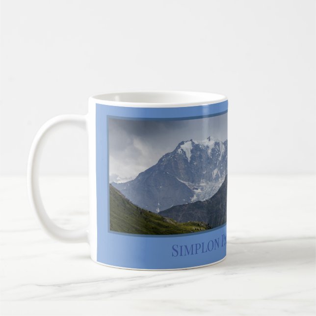 Mug Montagnes du col Simplon, Suisse (Gauche)