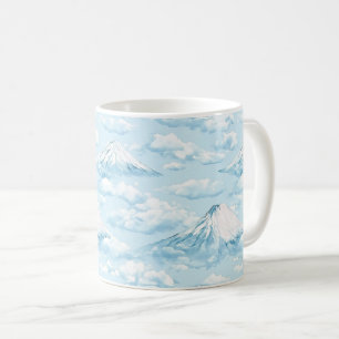Mug Montagnes enneigées de rêve - Bleu blanc doux