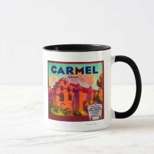 Mug Montagnes oranges de Carmel LabelEast, CA