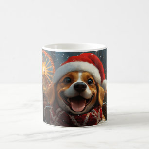 Mug Montagnes Russes Chien Beagle Noël