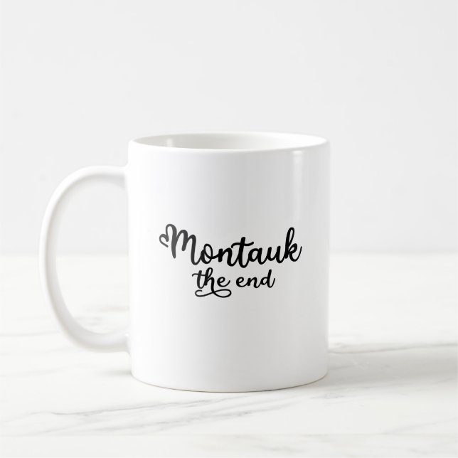 Mug Montauk The End Hamptons NY vacances à la plage 11 (Gauche)