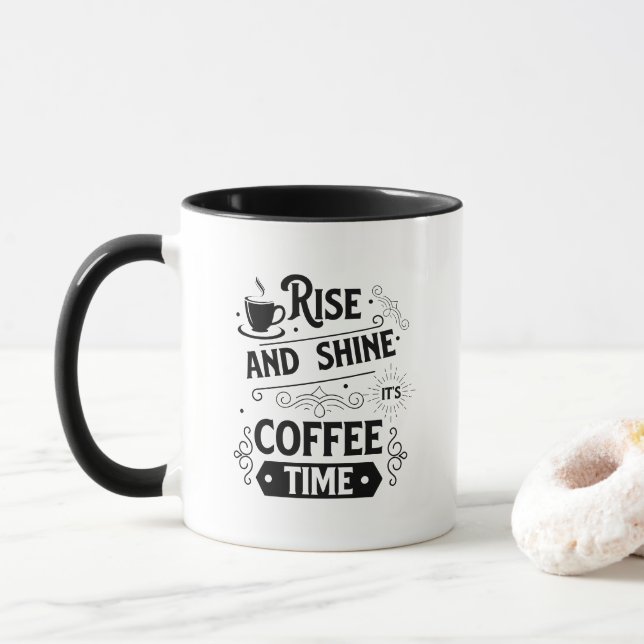 Mug Montée cool brillant café moment art de mots  (Avec donut)
