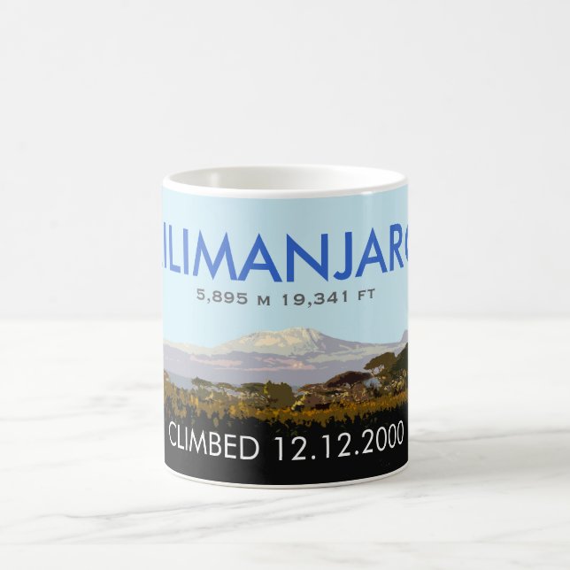 Mug Montée Editable du mont Kilimandjaro commémorative (Centre)