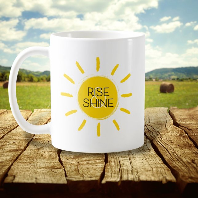 Mug Monter et briller Jaune Soleil Jaune Joyeux Illust (Créateur téléchargé)
