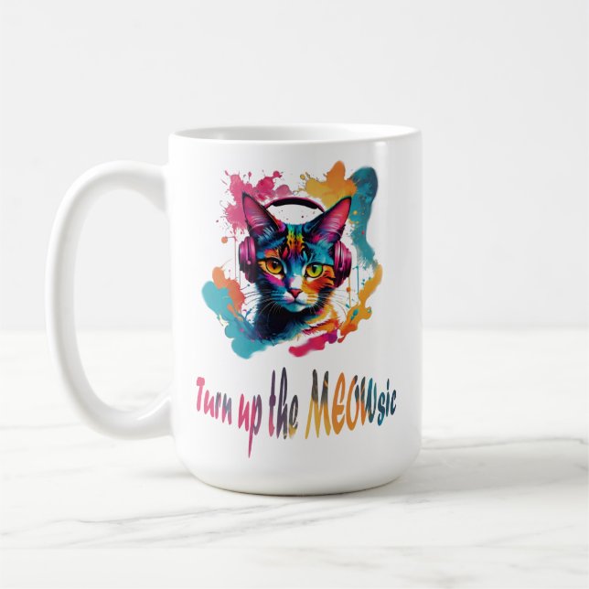 Mug Monter la méowsic - meilleure musique de chat colo (Gauche)