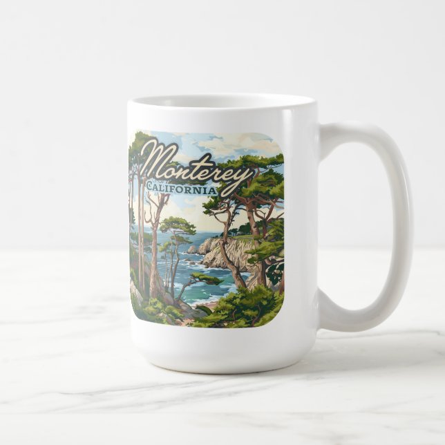 Mug Monterey California Cypress Trees Ocean Coast (Droite)
