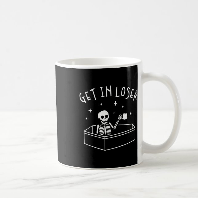Mug Montez Dans Le Squelette Loser Dans Le Café Hommes (Droite)