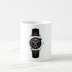 Mug Montre Chronographe Noire de luxe Timepiece élégan