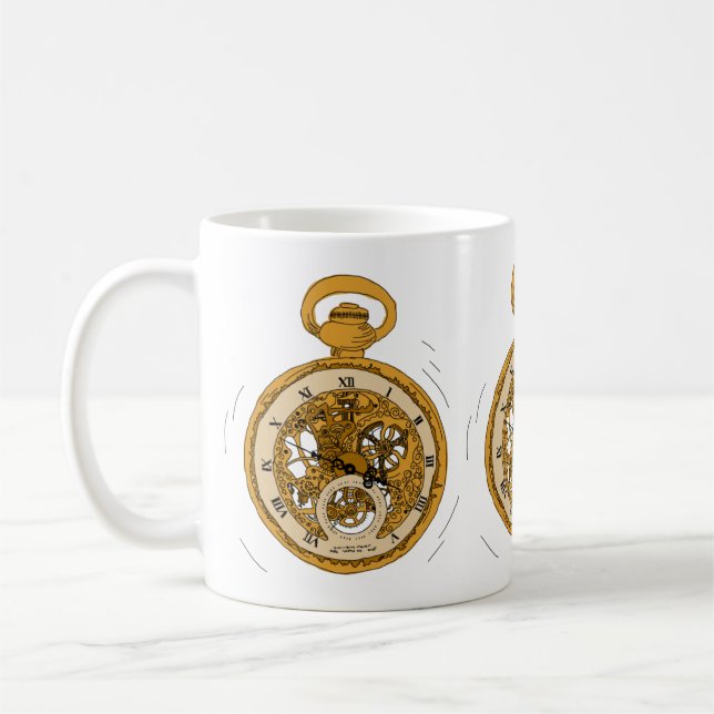 Mug Montre de poche illustrée (Gauche)