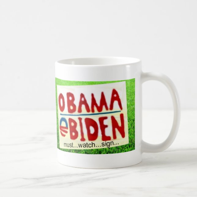 Mug Montre de signe d'Obama (Droite)