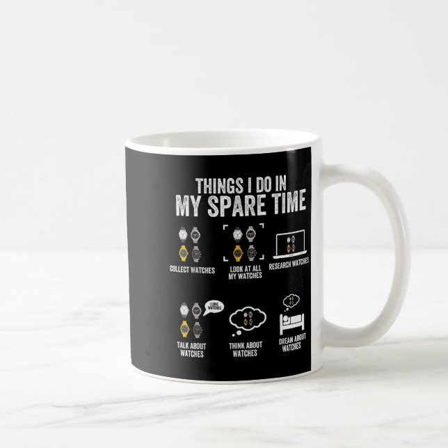 Mug Montre d'horloger pendant son temps libre (Droite)