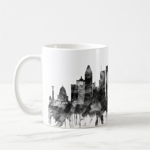 Mug Montréal Canada Skyline BW
