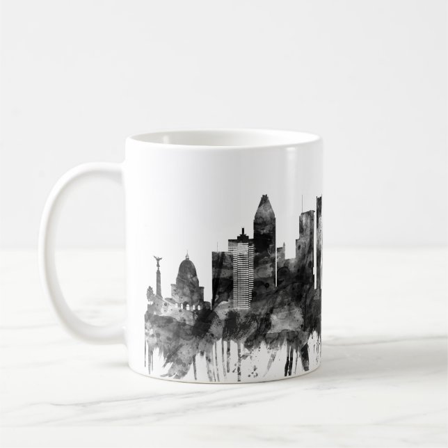 Mug Montréal Canada Skyline BW (Gauche)
