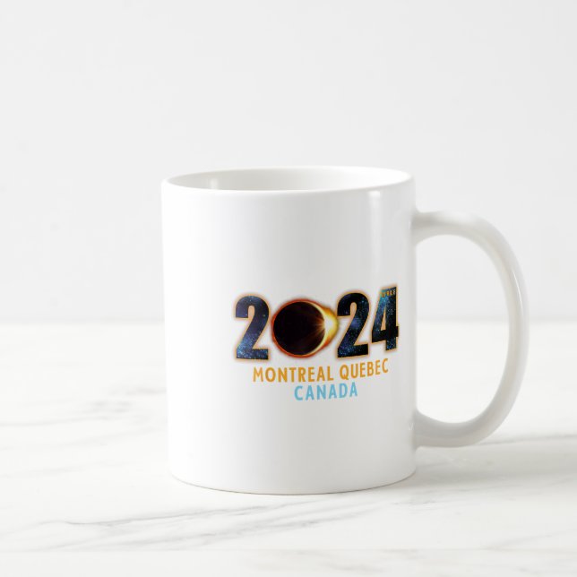 Mug Montréal Québec Canada Éclipse solaire totale 2024 (Droite)