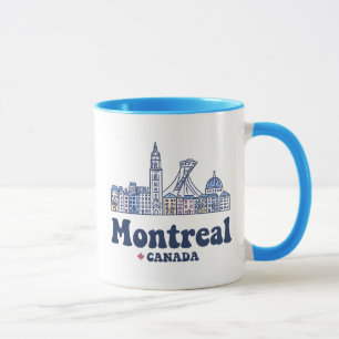 Mug Montréal Québec Canada Minimaliste Mignon Toit