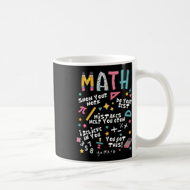 Mug Montrez Votre Travail Drôle Prof De Maths Premier  (Droite)