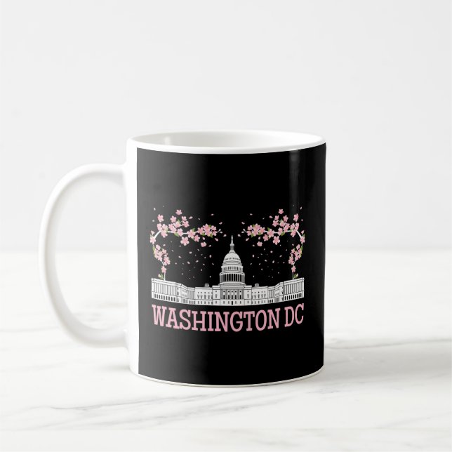 Mug Monument de Washington Dc Cherry Blossom (Gauche)