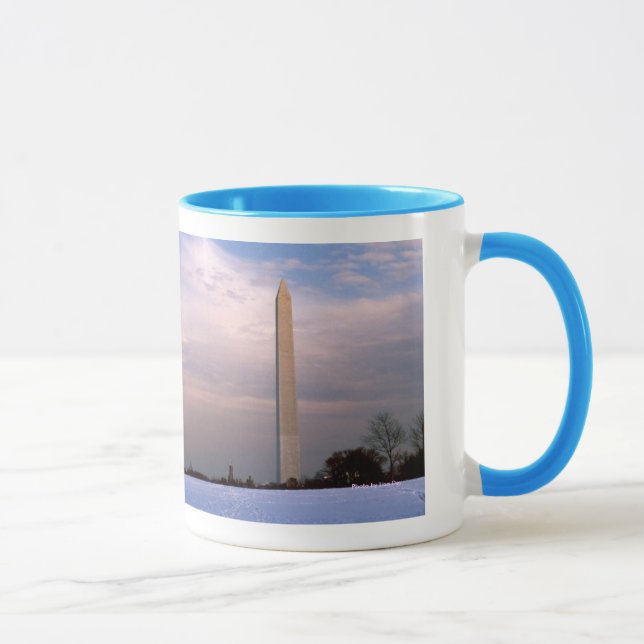 Mug 'Monument Washington en hiver' (Droite)