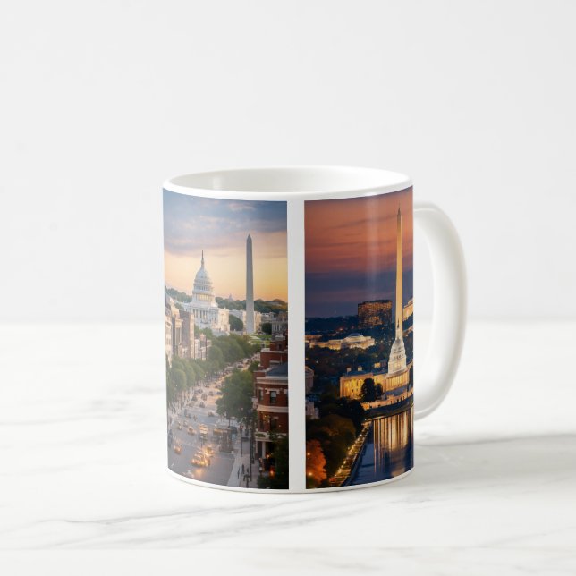 Mug Monuments en Harmonie : Washington DC Skyline Maga (Devant droit)