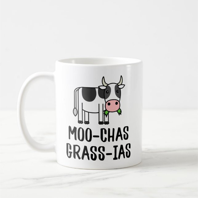 Mug Moo-chas Grass-ias, Muchas Gracias cadeaux Vache d (Gauche)