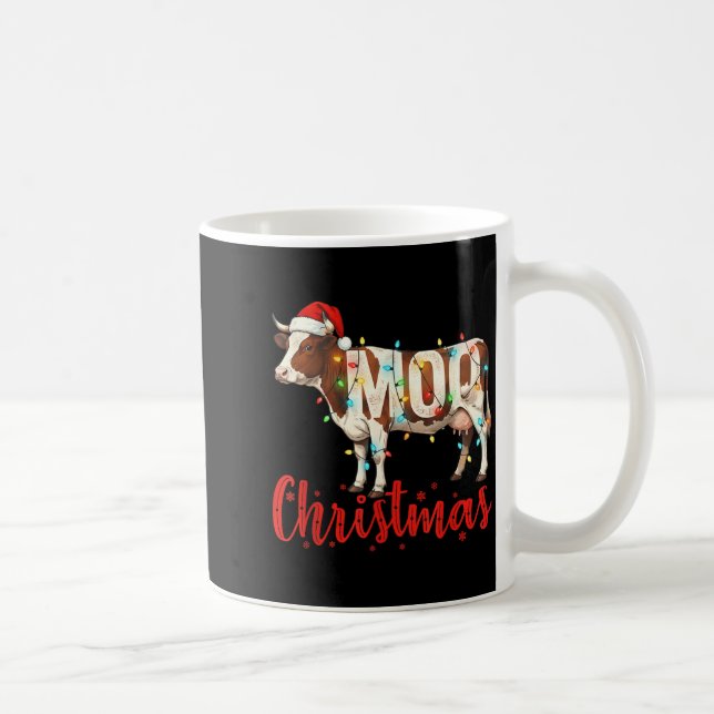 Mug Moo Christmas Funny Cow Lovers Cattle Famer Farmin (Droite)