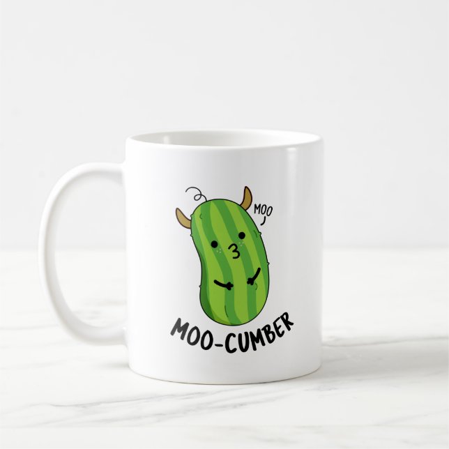 Mug Moo-concombre Funny Veggie Cucumber Pun (Gauche)