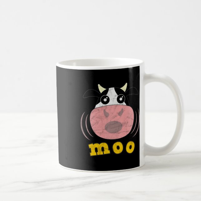 Mug Moo Cow Funny Animaux de ferme Fermier Calf Heifer (Droite)