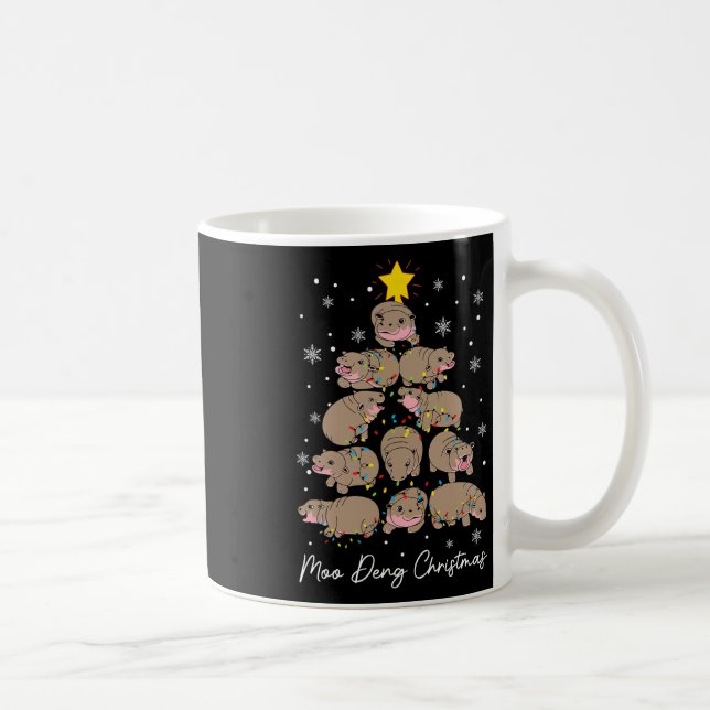 Mug Moo Deng Christmas Tree Funny Mignonne Ba (Droite)