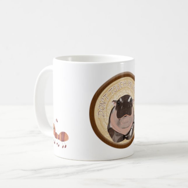 Mug Moo Deng Hippopotame pour Joyeux Noël  (Devant gauche)