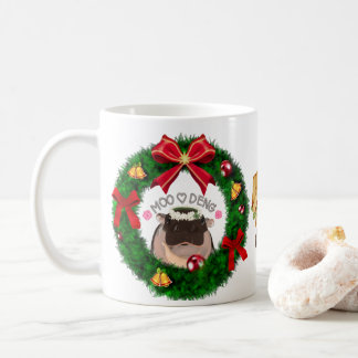 Mug Moo Deng Hippopotame pour Joyeux Noël