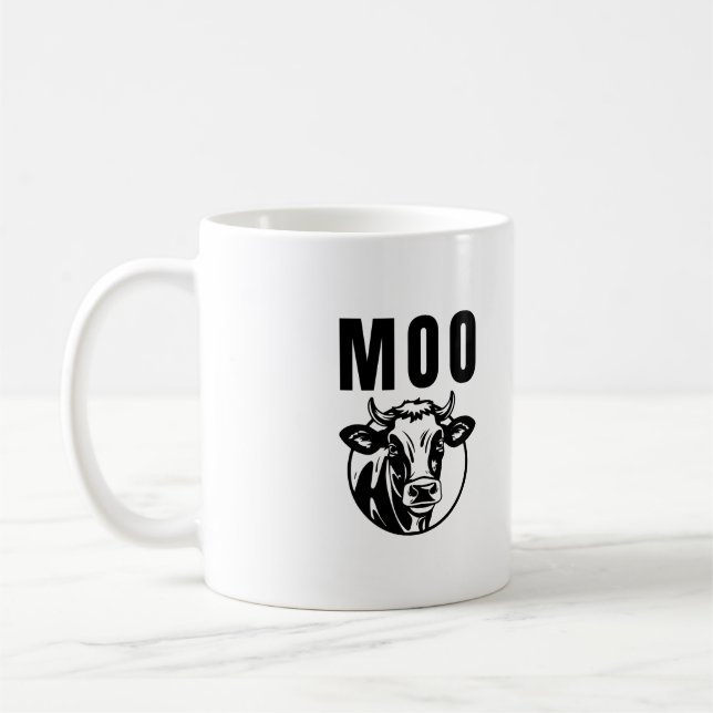 Mug Moo Je suis une ferme de vache amusante (Gauche)