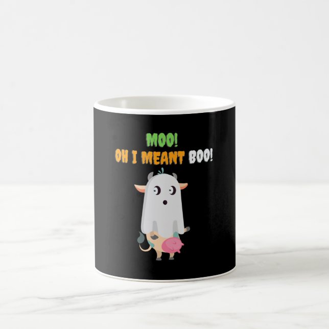 Mug Moo ! Je Veux Dire Boo ! - Drôle Holloween (Centre)