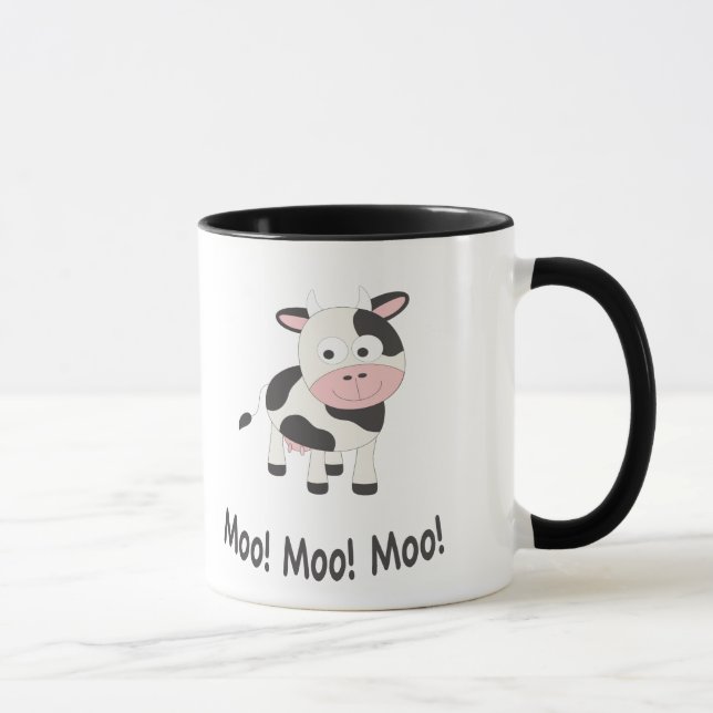 Mug Moo Moo Moo Cute Cartoon Vache (Droite)