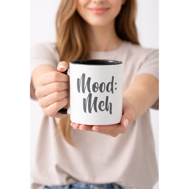 Mug Mood: Meh Minimalist Funny (Créateur téléchargé)