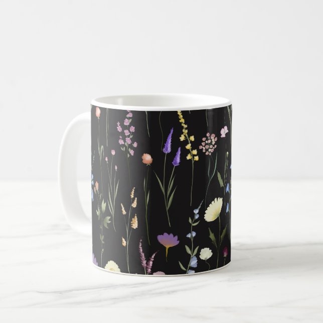 Mug Moody Fleur sauvage Black Floral (Devant gauche)