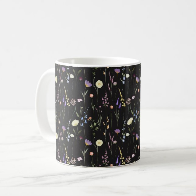 Mug Moody Fleur sauvage Black Floral (Devant gauche)