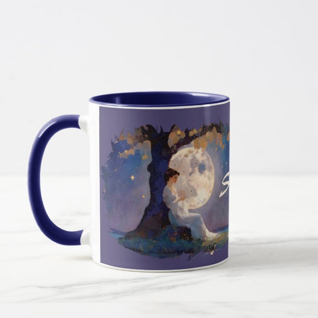 Mug Moonlit Dreamer - Serene Night Sky (Gauche)