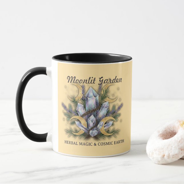 Mug Moonlit Garden Crystal Bouquet • Herbal Magic (Avec donut)