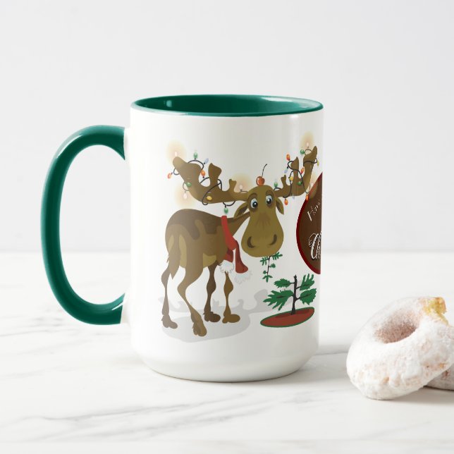 Mug Moose de Noël (Avec donut)