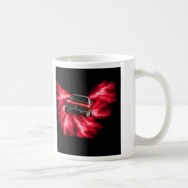 Mug Mopar : 'Chargeur 69 sur la foudre rouge (Droite)