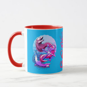 Mug Moray anguille et Ancre et poulpe