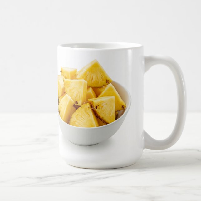 Mug morceaux d'ananas dans un bol (Droite)