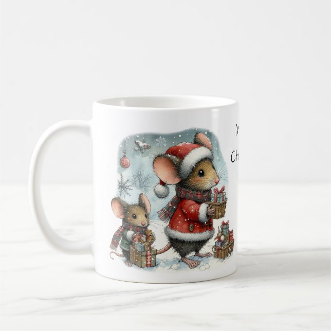 Mug Morceaux mignons avec cadeaux enrobés Chapeau de S (Gauche)
