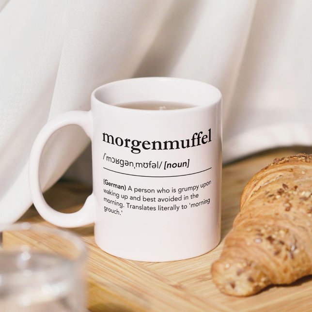 Mug Morgenmuffel Définition Drôle Mot allemand moderne (Créateur téléchargé)