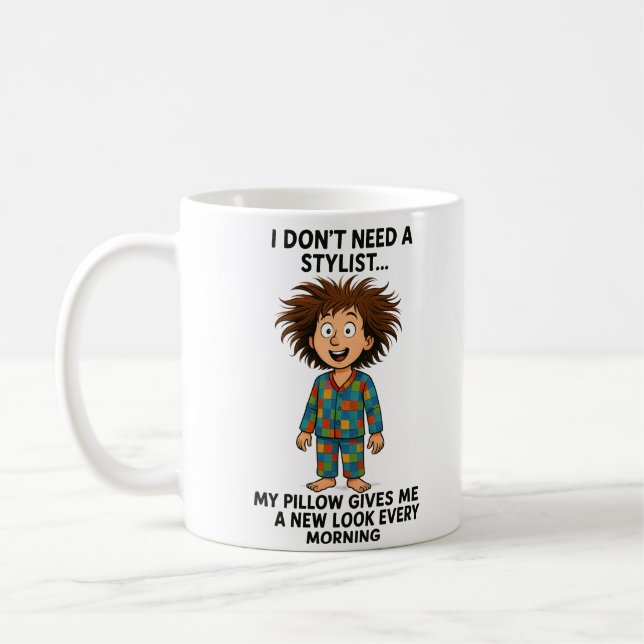 Mug "Morning Hair, Don’t Care!" (Gauche)