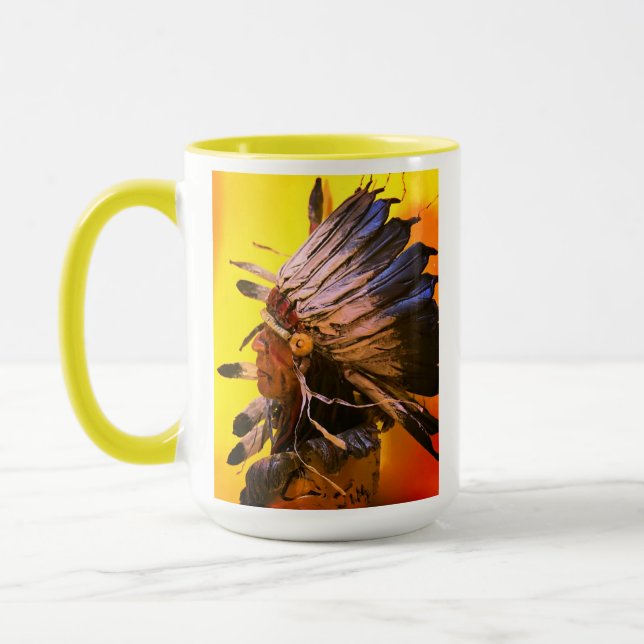 Mug "Morning Sky" chef autochtone art original (Gauche)