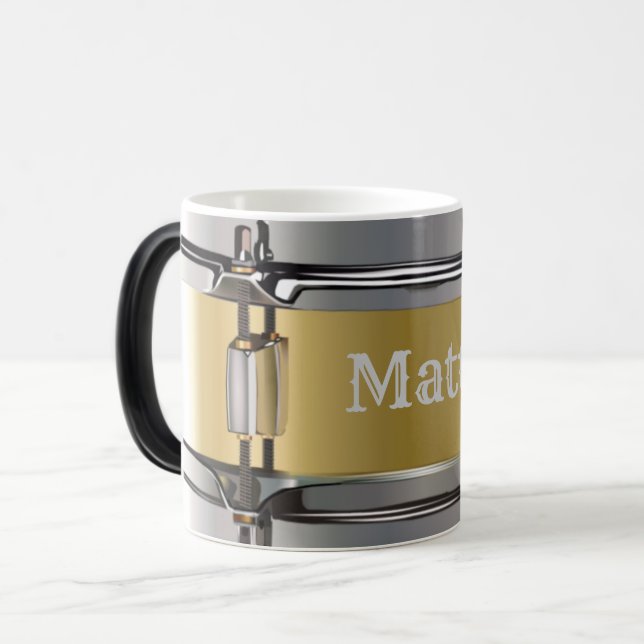 Mug Morphé de tambour personnalisé (Devant gauche)