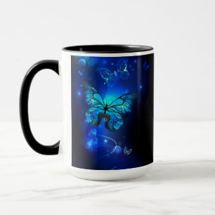 Mug Morpho Butterfly in the Dark Background